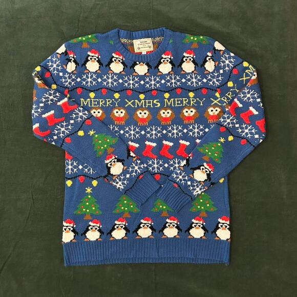 Y2k knitted penguin sweater - Picture 1 of 4